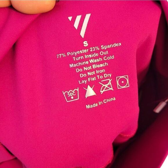 Never Broken Women's Bright Pink Crossover Leggings Size S NWT - Picture 3 of 5